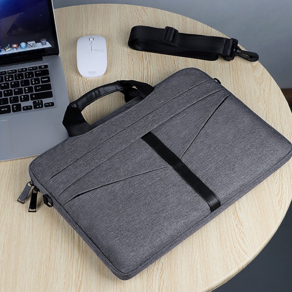 Grå Laptop Skuldertaske, Laptop Etui Sleeve, Bærbar Tablet