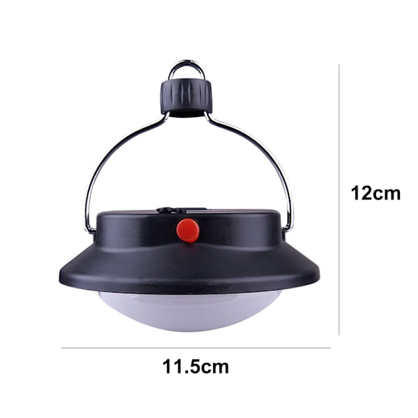 Utomhus LED-lykta med krokdräkt för orkan, nödsituation, Po black