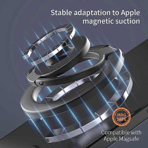 MagSafe dobbeltsidig magnetisk telefonholder sammenleggbart stativ grep feste for iPhone Gold