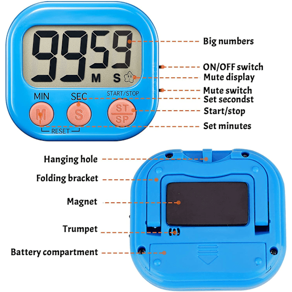 Timers, Klassrumstimer för barn, Kök Timer för matlagning, Ägg T