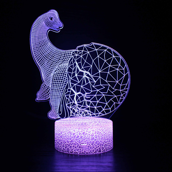 Dinosaur serie farverig 3D natlys, kreativ gave lampe tabl
