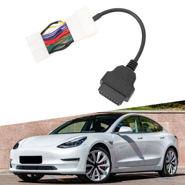 26-pins OBD2 Diagnostisk Kabelkontakt Seleutskifting for Tesla Model 3 Model Y etter januar 2019