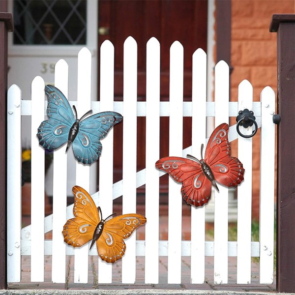 Metal Butterfly Wall Art, Indoor and Outdoor Motivational Wall