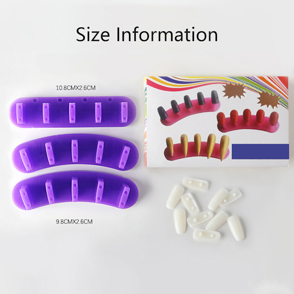 Negletip Display Stativ Holder Øvelse Sæt Kunst Træning Manicure Værktøj & Negletips (Lilla)