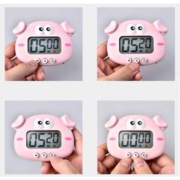 Køkken Timer, Sød Tegneserie Dyr Nedtællingstimer, Digital