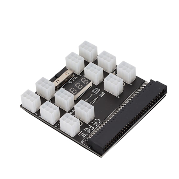 PSU-kort Sort PCB Plastmateriale 12 ATX 2x3 Pin Udgang LED Spændingsdisplay Strømstik