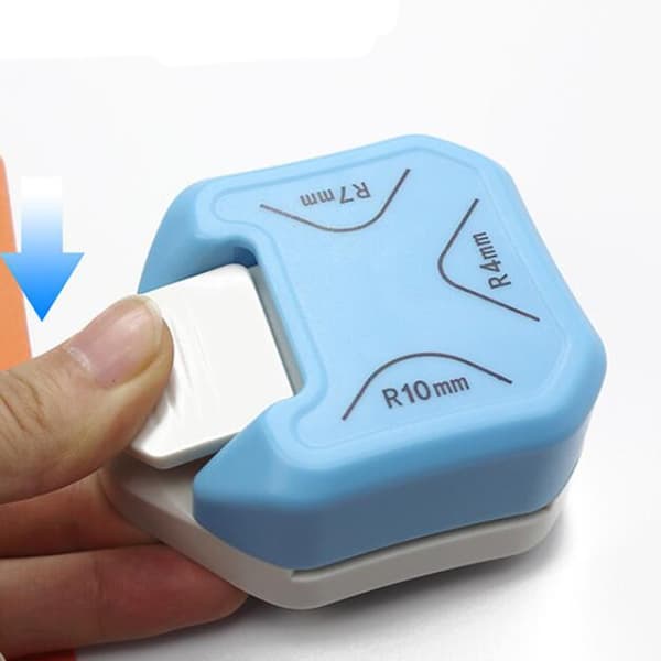Creative Corner Rounder Punch, 3 in 1, for DIY Projects, Scrapbooking, Card Making and More, Blue