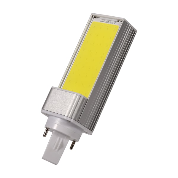 1x G24 COB LED-lamppu 85-265V Spotti Vaakasuora Pistokevalo (7W Valkoinen)