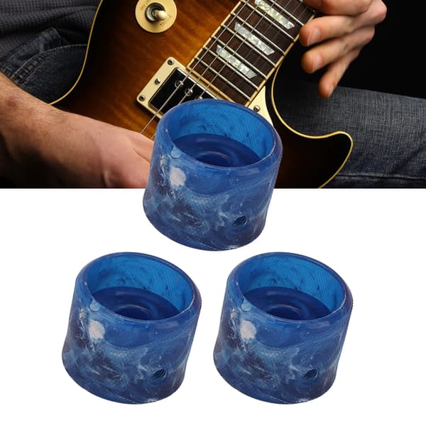 3-pack Elektrisk Gitarrknapp Strängpotentiometerkontroll Instrumenttillbehörssats Blå