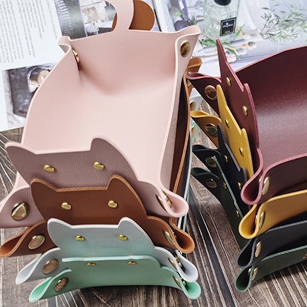 Skinntjenerbrett Catchall: Nattbord Skrivebord Kommode