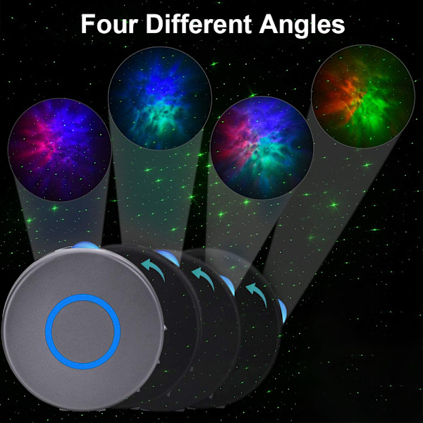 Ny stjärnhimmelprojektionslampa färgglad 3D Vision LED-laser Nebu