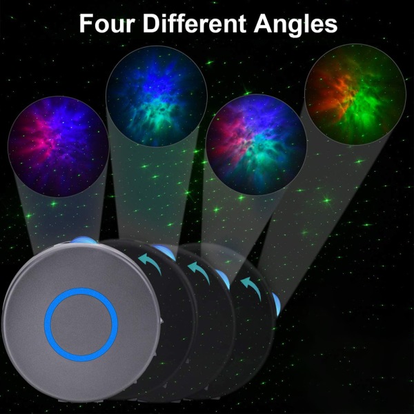Ny stjernehimmel projektionslampe farverig 3D vision LED laser nebu