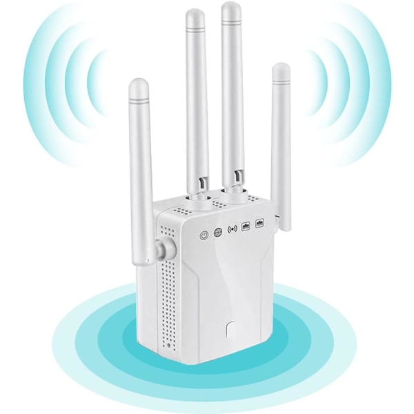 WiFi-förlängare upp till 1200 Mbps Repeater, täcker upp till 4000 Sq.ft