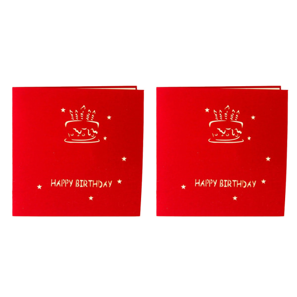 Happy Birthday Pop Up-kort, Kage Pop Up-papkort, 3D Pop Up