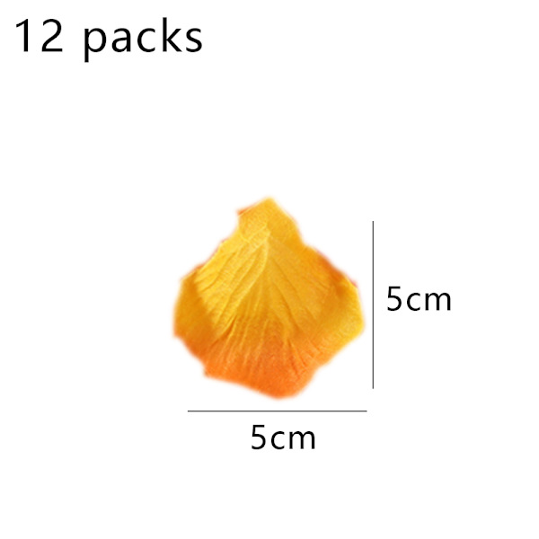 12 påsar konstgjorda rosenblad, non-woven blomblad för