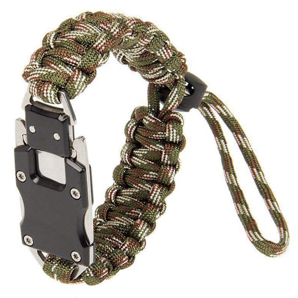 Paracord Armband för Utomhusverktyg Överlevnadsredskap Multifunktionell Överlevnadsarmband för Camping Vandring Fiske