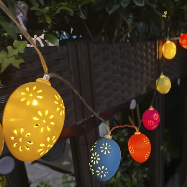 10ft 20 LED Ägg ljusslinga Dekorationer Batteridriven Deko