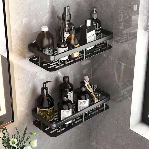 Talget 2 Shower Shelf Set - Hjørnehylde til brusebad, brusebadshylde uden boring