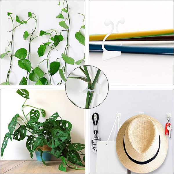 160 st plantklättring väggfäste klämmor, växtklämmor