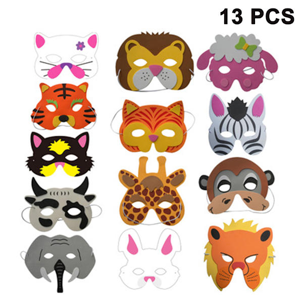13 st masker Monster filtmask Klä upp kostymer Födelsedagsfest F