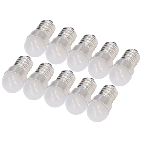 10 stk. E14 pærer energibesparende varmt hvidt lys LED små pærer til loftslampe væglampe 500lm 1,5W 24V