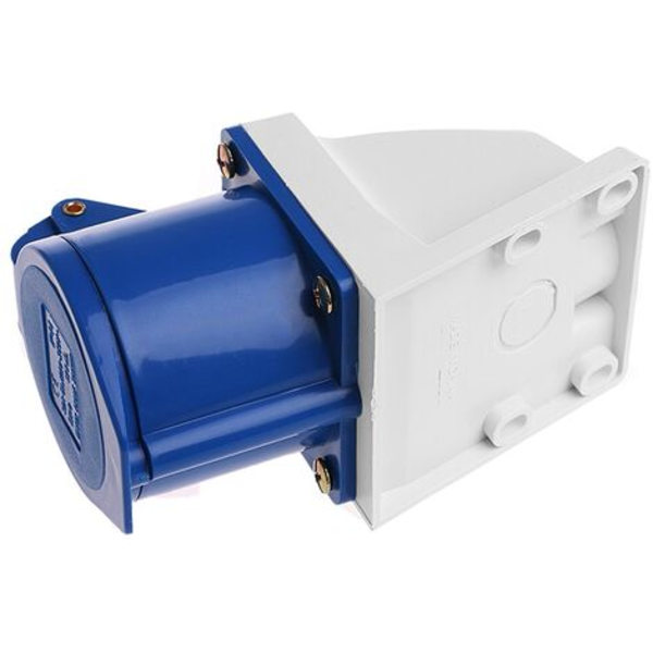 1 stk. 32 Amp 3-polet industriel strømstik 220v-250 Volt Vandtæt IP44 2P+E 32A