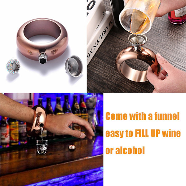 Armbånds-Flask, Håndlavet Krystal Låg Kreativ 304