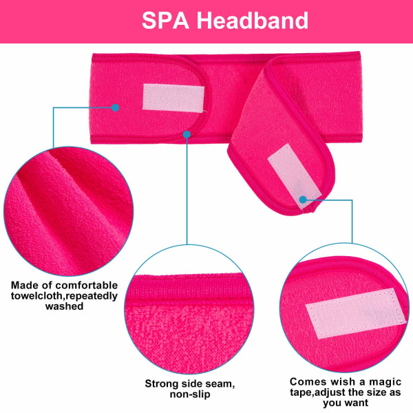 Spa Facial Pannband 4 Packs Head Wrap Terry Cloth Pannband