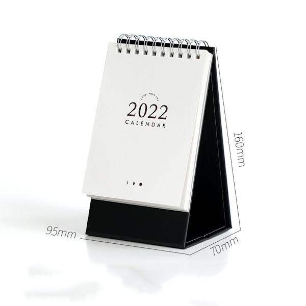 2022 Skrivebords Kalender Mini Desktop Stående Flip Månedlig Kalender