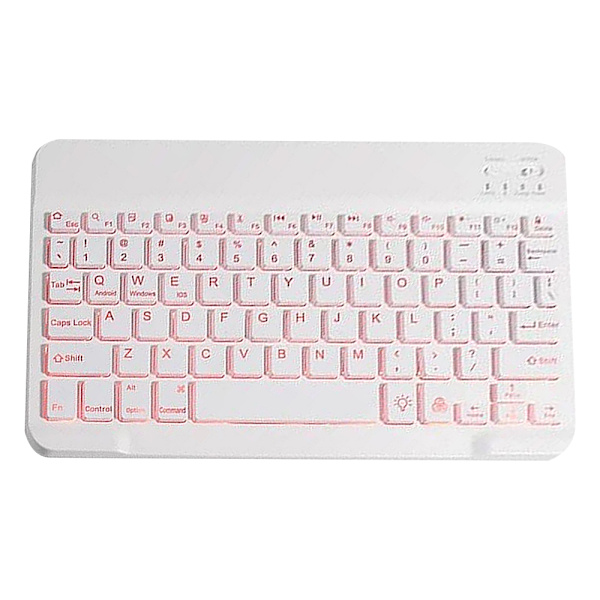 Bakbelyst Bluetooth-tastatur Liten bærbar ekstern trådløst tastatur trådløst oppladbart belyst for Android-nettbrett
