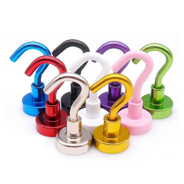 10-pack Magnetic Hooks for Home, Kitchen, Workplace, Office, Garage, Heavy Duty Pink