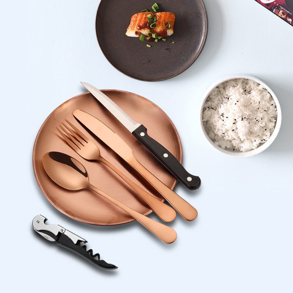 Campingset med fodral, Camping Mess Kit, Resesilverware Set,