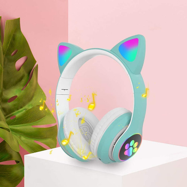 Kattöron Stretchable Gaming Headset Fashion Bluetooth Fällbar