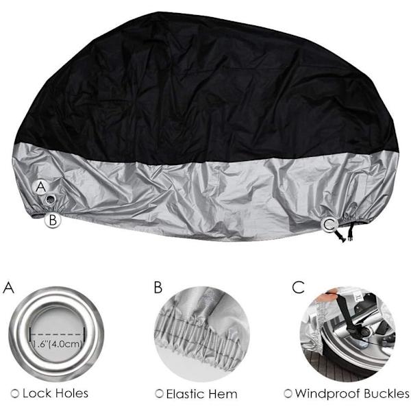 Motorcykelskydd Motorcykelpresenning Scooteröverdrag Vattentät Utomhus Anti-UV Dammsäker Låsbar 295 x 110 x 140 cm