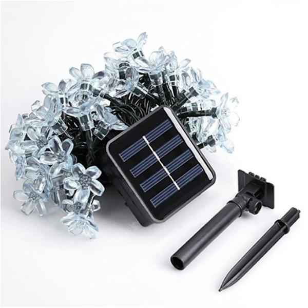 Utomhus solcellslampor, 7 meter, 50 LED-lampor, blomma,