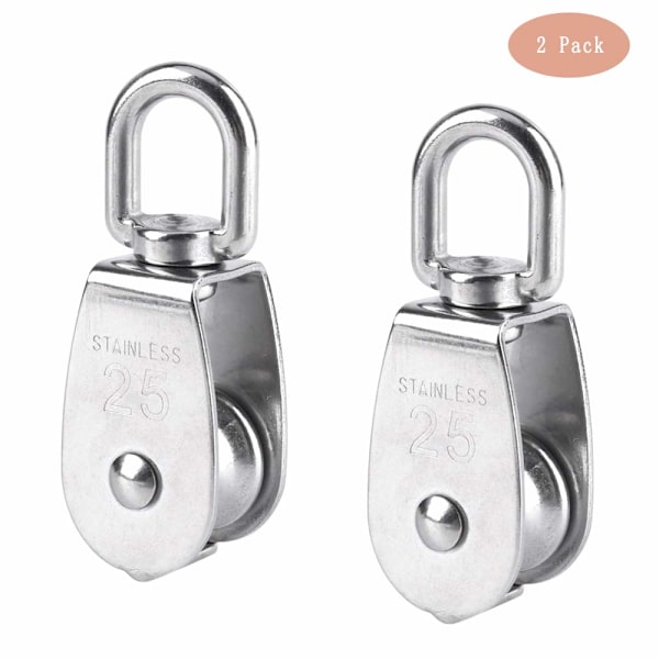 4 kappaletta 15 mm yksittäinen rulla ruostumattomasta teräksestä valmistettu nostorulla rullan kapasiteetti 35 kg - hopea
