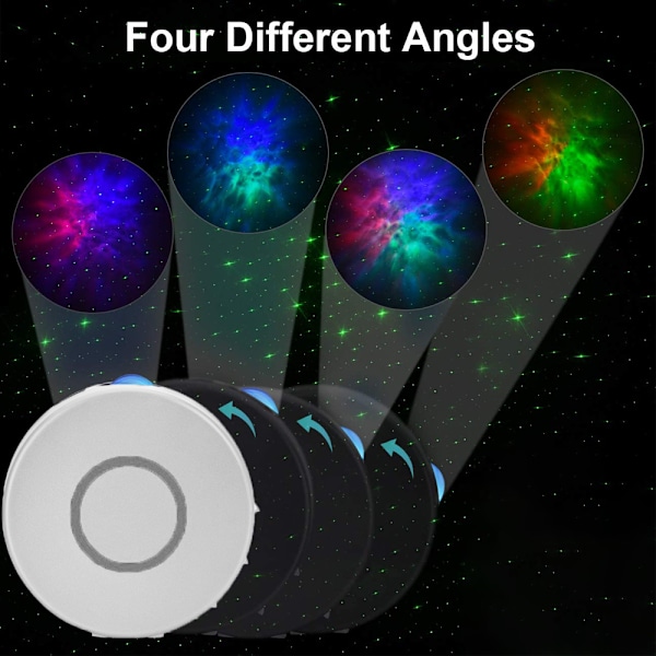 Ny stjärnhimmelprojektionslampa färgglad 3D Vision LED Laser Nebu