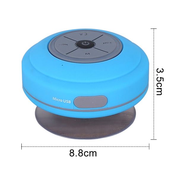 Vattentålig Bluetooth LED-duschhögtalare FM-radio