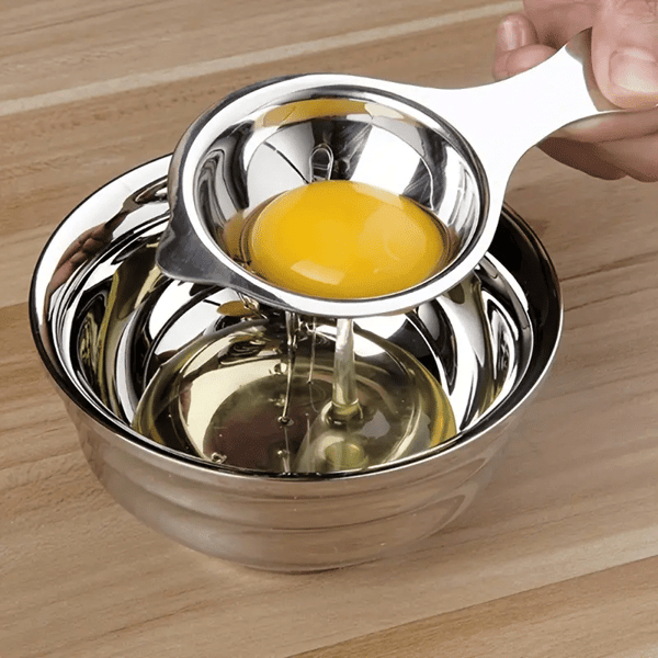 Stainless Steel Egg Separator, Easy to Clean, Durable for Separating Yolk and White, Essential for Cooking and Baking