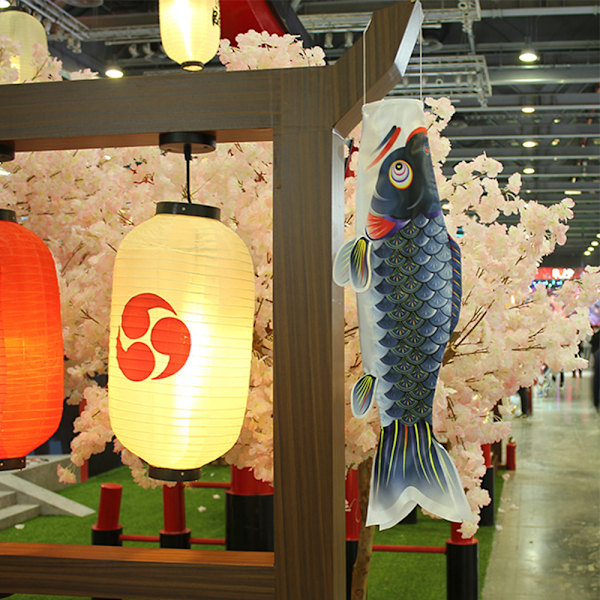 5 stk. japansk karpe vindstrømpe streamer fisk flag drage