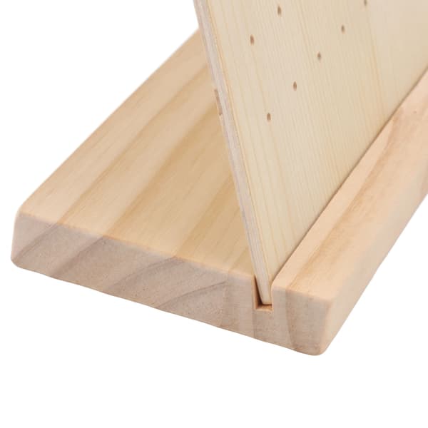 Øreringe Stud Display Pegboard Stor Kapacitet Holdbart Træ Smykkedisplay Øreringe Display Board til Øreringe Smykker 66 Par