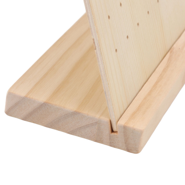Ørestikker Display Pegboard Stor Kapacitet Holdbar Træ Smykke Display Ørestikker Display Board til Øreringe Smykker 66 Par