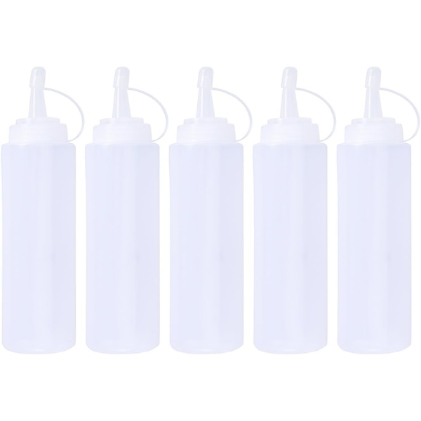 5 st 200 ml 8 oz Plastflaskor för kryddor