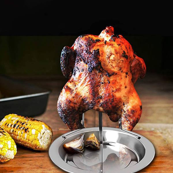Ølboks Kyllingholder, Rustfritt Stål Grilltilbehør