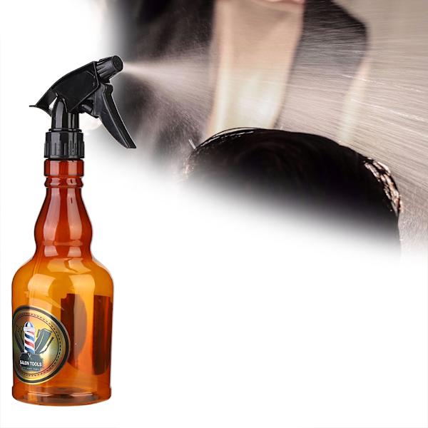 650 ml Vintage täytettävä vesisuihkepullo parturi-kampaamo suihkepullo hiustyökalu (ruskea)
