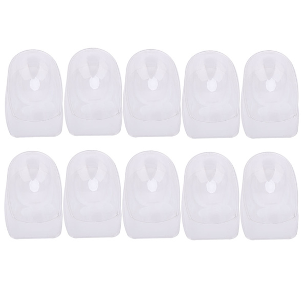 10 stk. gennemsigtige kant negle tips dip beholder smile linje negle dyppe pulver bakke manicure værktøj