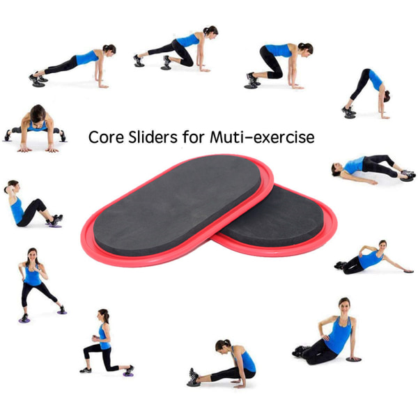 Treningsglideskiver, Sport Core Sliders Trening på teppe