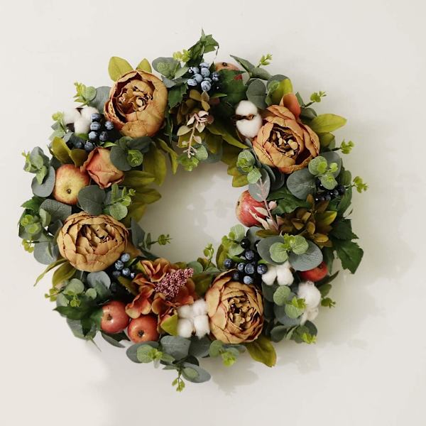 perfeclan Handgjord dörrkrans väggkrans blomsterkrans