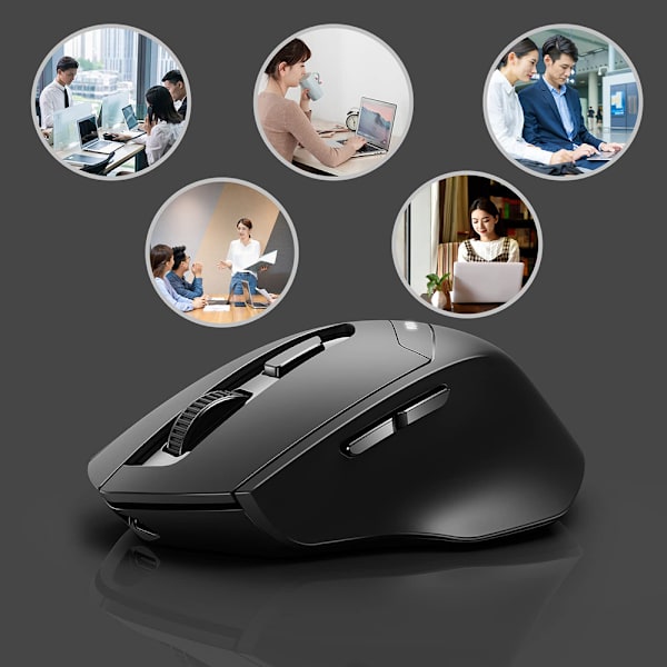 inphic langaton hiiri, Bluetooth hiiri, hiljainen ladattava (Tri-Mode: BT 5.0/4.0+2.4G), ergonominen langaton hiiri Bluetooth, langaton hiiri 6 painiketta