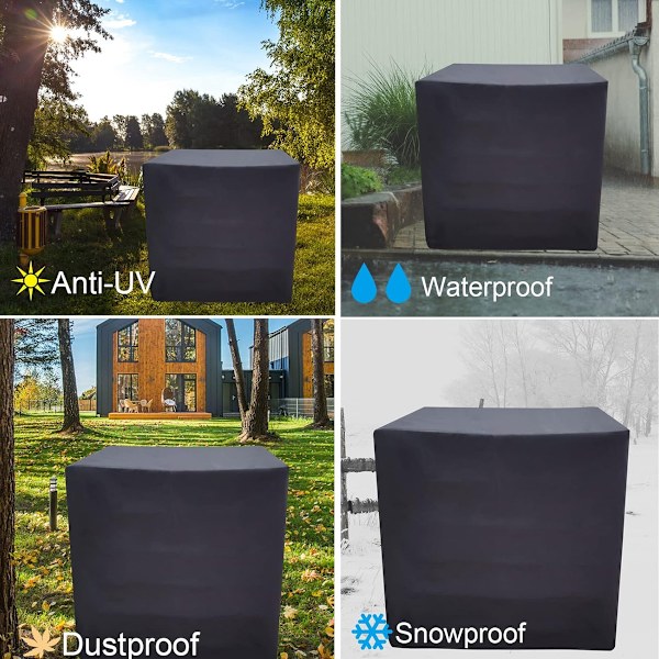 IBC Vandtank Presenning 1000 L Regnvand Tank Container Dæksel med Lynlås Vindtæt Anti-UV Rivfast